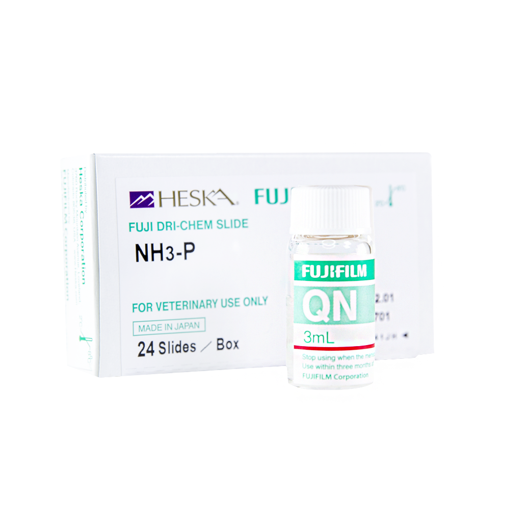 DRI-CHEM Slides, Ammonia NH3 (24/box), Includes one 3mL vial Ammonia Control Sol.